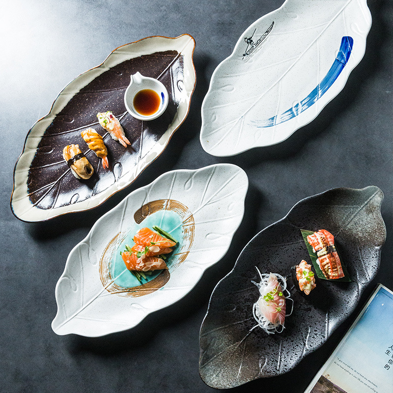 LEAF-SHAPED PLATE JAPANESE STYLE