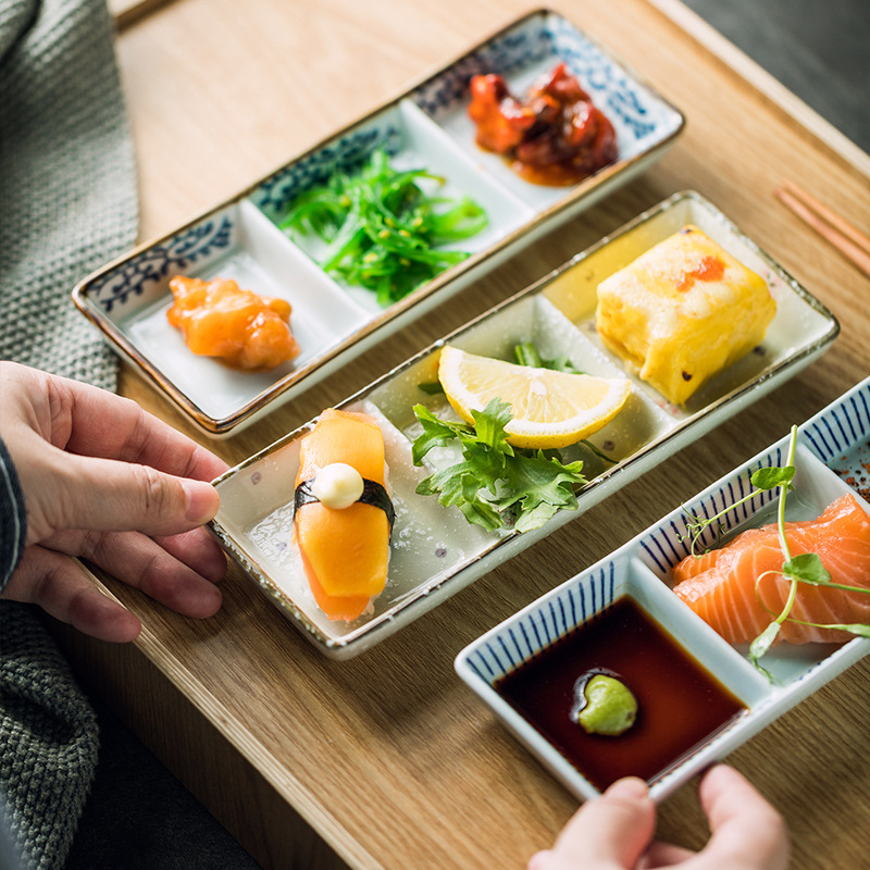 SAUCE DISH WITH THREE COMPARTMENTS JAPANESE STYLE