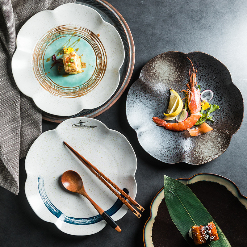 CHRYSANTHEMUM-SHAPED PLATE JAPANESE STYLE