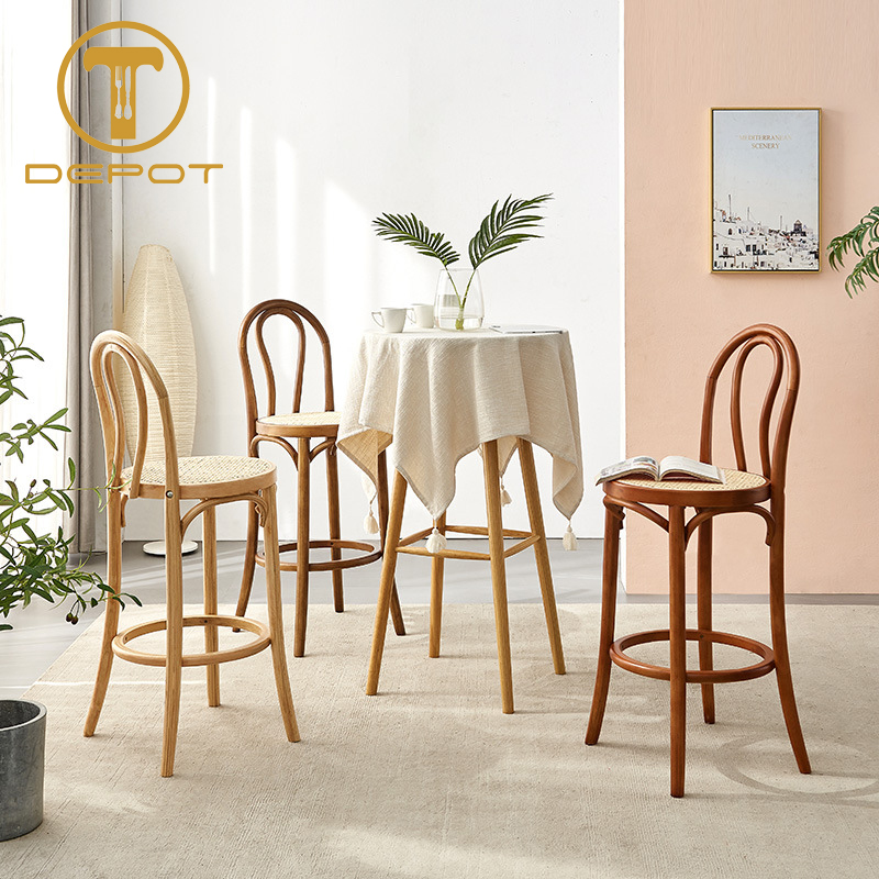BAR CHAIR WITH MODERN SIMPLE RATTAN