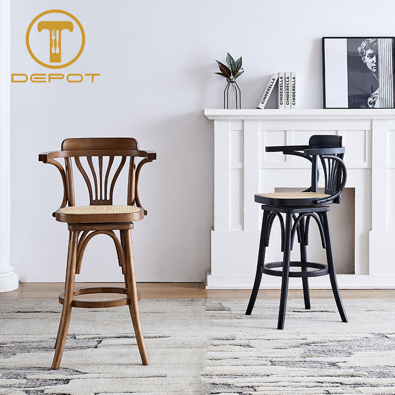NATURAL RATTAN WOVEN CHAIR FOR BAR